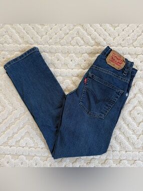 (D) Levi’s 511 Slim Flex Jeans Boys Size 10 Medium Wash Adjustable Waist Denim